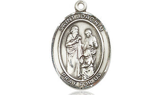 Pewter Saint Joachim Medal Engraved Catholic Saint Jewelry