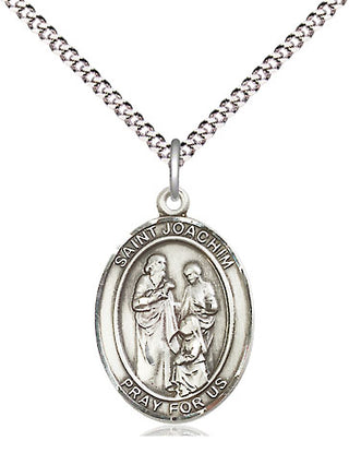 Sterling Silver Saint Joachim Medal Religious Jewelry Engraved Catholic Saint Jewelry