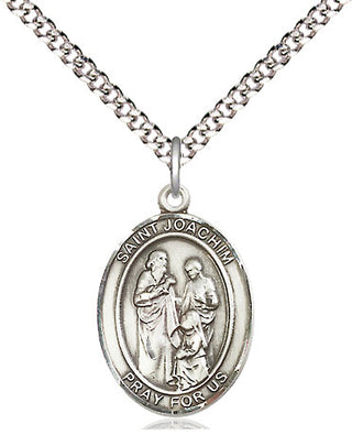 Sterling Silver Saint Joachim Medal Religious Jewelry Engraved Catholic Saint Jewelry