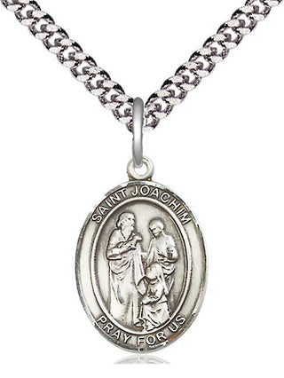 Sterling Silver Saint Joachim Medal Religious Jewelry Engraved Catholic Saint Jewelry