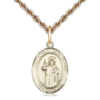 14kt Gold Filled Saint John of Capistrano Medal Religious Jewelry Engraved Catholic Saint Jewelry