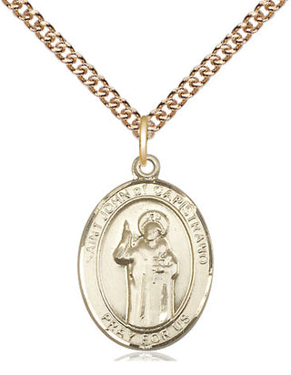 14kt Gold Saint John of Capistrano Medal Engraved Catholic Saint Jewelry