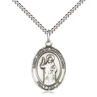 Pewter Saint John of Capistrano Medal Religious Jewelry Engraved Catholic Saint Jewelry