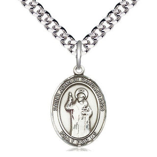 Pewter Saint John of Capistrano Medal Religious Jewelry Engraved Catholic Saint Jewelry
