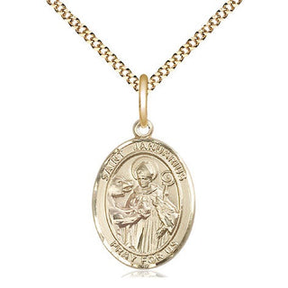 14kt Gold Filled Saint Januarius Medal Religious Jewelry Engraved Catholic Saint Jewelry