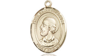14kt Gold Pope St Eugene I Medal Engraved Catholic Saint Jewelry