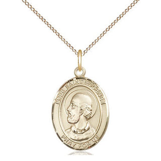14kt Gold Pope St Eugene I Medal Engraved Catholic Saint Jewelry