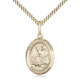 14kt Gold Filled Saint John Licci Medal Religious Jewelry Engraved Catholic Saint Jewelry