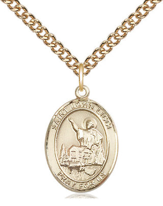 14kt Gold Filled Saint John Licci Medal Religious Jewelry Engraved Catholic Saint Jewelry