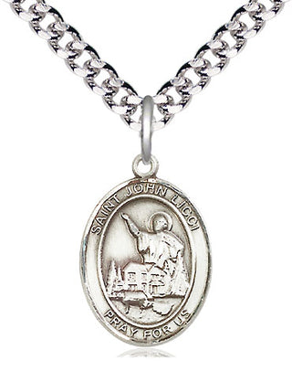 Pewter Saint John Licci Medal Religious Jewelry Engraved Catholic Saint Jewelry