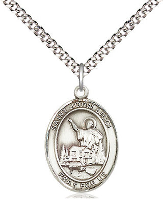 Pewter Saint John Licci Medal Religious Jewelry Engraved Catholic Saint Jewelry