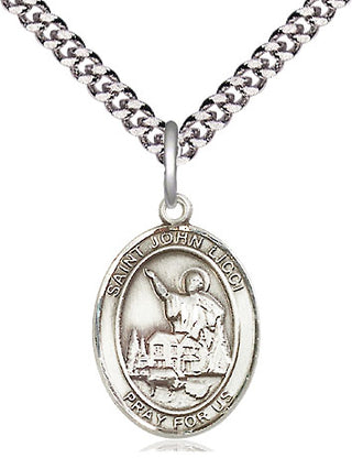 Pewter Saint John Licci Medal Religious Jewelry Engraved Catholic Saint Jewelry