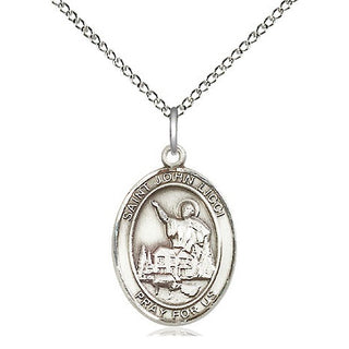 Sterling Silver Saint John Licci Medal Religious Jewelry Engraved Catholic Saint Jewelry