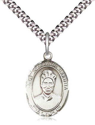 Pewter Saint Josephine Bakhita Medal Religious Jewelry Engraved Catholic Saint Jewelry