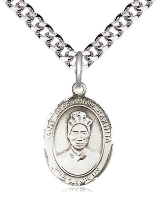 Pewter Saint Josephine Bakhita Medal Religious Jewelry Engraved Catholic Saint Jewelry