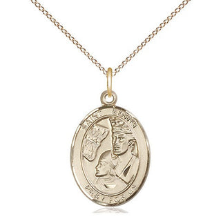 14kt Gold Filled Saint Edwin Medal Religious Jewelry Engraved Catholic Saint Jewelry