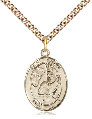 14kt Gold Filled Saint Edwin Medal Religious Jewelry Engraved Catholic Saint Jewelry