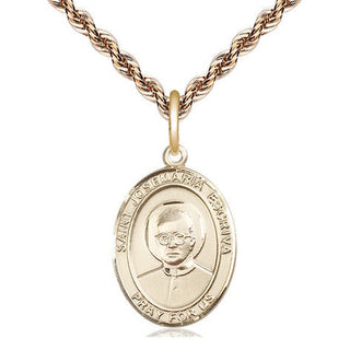 14kt Gold Saint Josemaria Escriva Medal Engraved Catholic Saint Jewelry