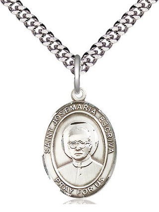 Pewter Saint Josemaria Escriva Medal Religious Jewelry Engraved Catholic Saint Jewelry