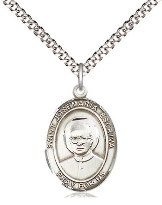 Sterling Silver Saint Josemaria Escriva Medal Religious Jewelry Engraved Catholic Saint Jewelry