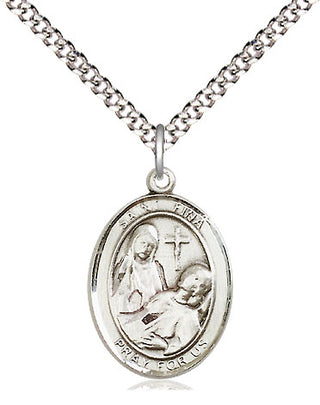 Pewter Saint Fina Medal Religious Jewelry Engraved Catholic Saint Jewelry