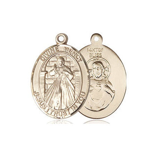 14kt Gold Filled Divine Mercy Medal