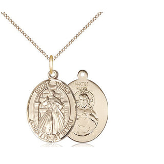 14kt Gold Filled Divine Mercy Medal Religious Jewelry