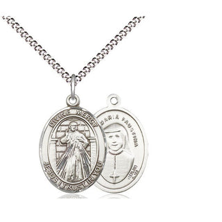 Sterling Silver Divine Mercy Medal Religious Jewelry