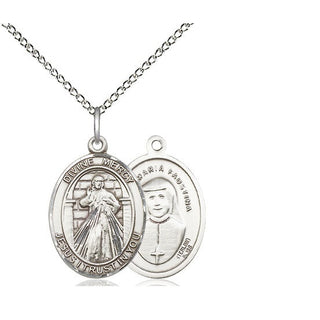 Sterling Silver Divine Mercy Medal Religious Jewelry