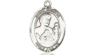 Sterling Silver Saint Kieran Medal Religious Jewelry Engraved Catholic Saint Jewelry