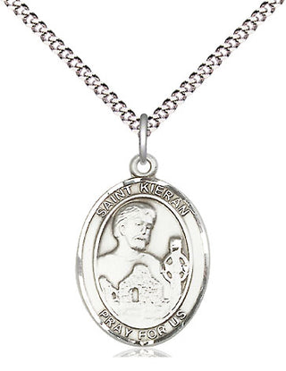 Sterling Silver Saint Kieran Medal Religious Jewelry Engraved Catholic Saint Jewelry