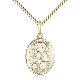 14kt Gold Filled Saint Vitus Medal Religious Jewelry Engraved Catholic Saint Jewelry