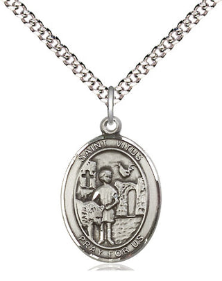 Pewter Saint Vitus Medal Religious Jewelry Engraved Catholic Saint Jewelry
