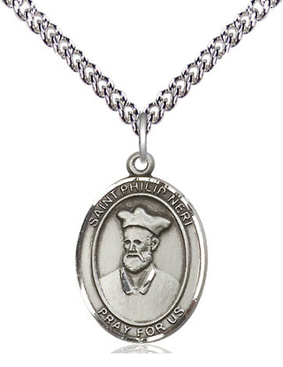 Sterling Silver Saint Philip Neri Medal Religious Jewelry