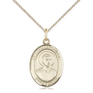 14kt Gold Filled Saint John Berchmans Medal Religious Jewelry Engraved Catholic Saint Jewelry
