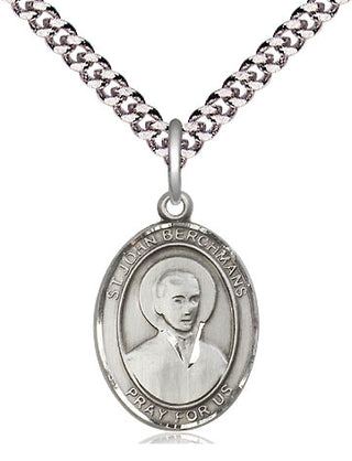 Pewter Saint John Berchmans Medal Religious Jewelry Engraved Catholic Saint Jewelry