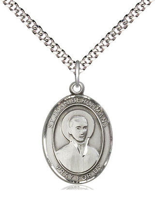 Pewter Saint John Berchmans Medal Religious Jewelry Engraved Catholic Saint Jewelry