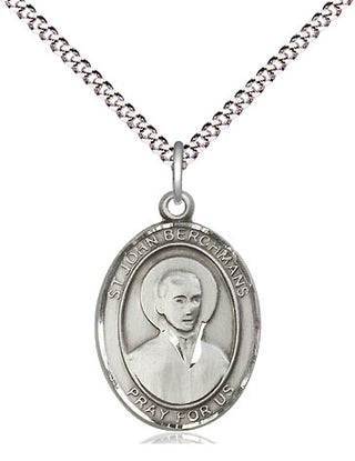 Sterling Silver Saint John Berchmans Medal Religious Jewelry Engraved Catholic Saint Jewelry