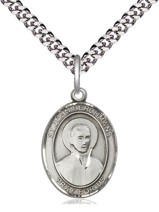 Sterling Silver Saint John Berchmans Medal Religious Jewelry Engraved Catholic Saint Jewelry