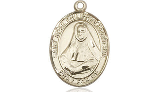 14kt Gold Saint Rose Philippine Medal Engraved Catholic Saint Jewelry