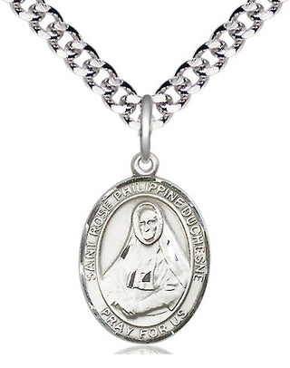 Pewter Saint Rose Philippine Medal Religious Jewelry Engraved Catholic Saint Jewelry