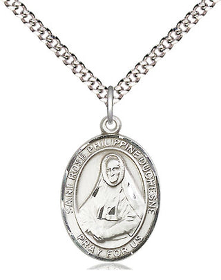 Pewter Saint Rose Philippine Medal Religious Jewelry Engraved Catholic Saint Jewelry