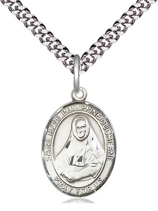 Pewter Saint Rose Philippine Medal Religious Jewelry Engraved Catholic Saint Jewelry