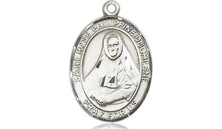 Sterling Silver Saint Rose Philippine Medal Religious Jewelry Engraved Catholic Saint Jewelry