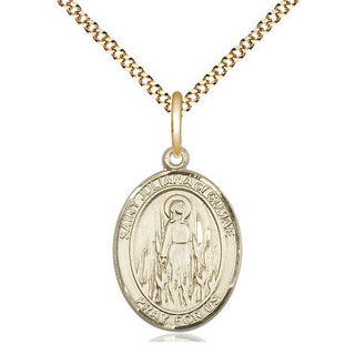 14kt Gold Filled Saint Juliana Medal Religious Jewelry Engraved Catholic Saint Jewelry
