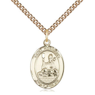 14kt Gold Filled Saint Honorius Medal Religious Jewelry Engraved Catholic Saint Jewelry