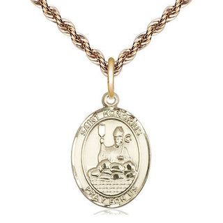 14kt Gold Filled Saint Honorius Medal Religious Jewelry Engraved Catholic Saint Jewelry