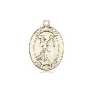 14kt Gold Filled Saint Rocco Medal Engraved Catholic Saint Jewelry