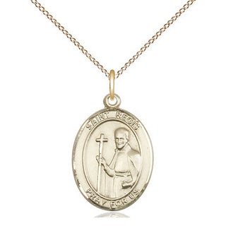 14kt Gold Filled Saint Regis Medal Religious Jewelry Engraved Catholic Saint Jewelry