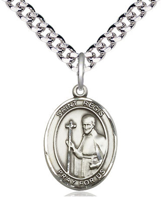Pewter Saint Regis Medal Religious Jewelry Engraved Catholic Saint Jewelry